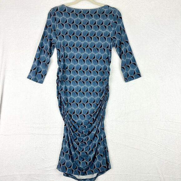 A:Glow Maternity Nueva Havana Nursing Midi Dress Size Small NWT 3/4 Sleeve - Picture 2 of 10